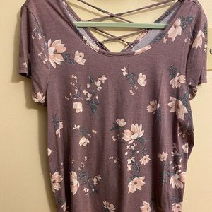 Floral T shirt with back design
